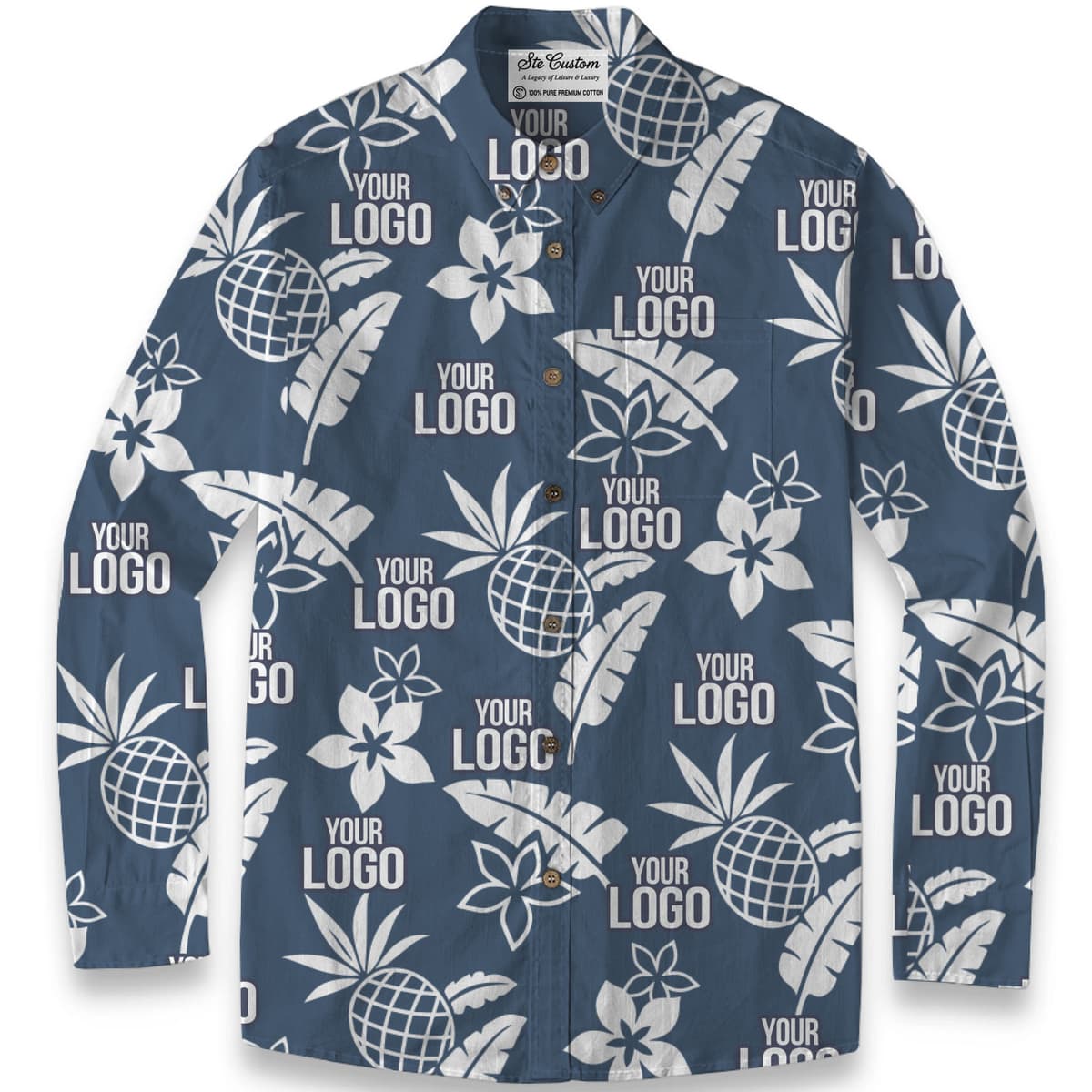 Midnight Tropic – Premium Cotton Long Sleeve Shirt 0