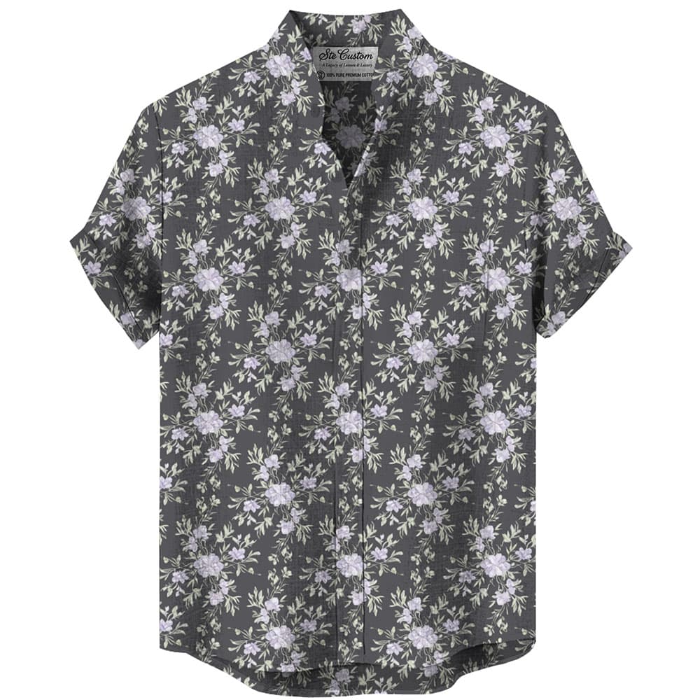 Ste™ Botanical Heritage Custom Premium Stand Collar Shirt 2