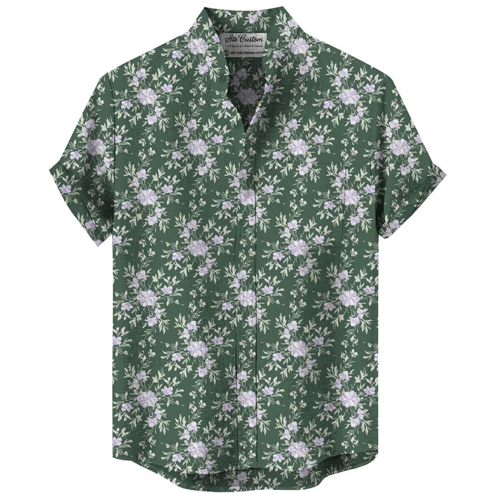 Ste™ Botanical Heritage Custom Premium Stand Collar Shirt 4