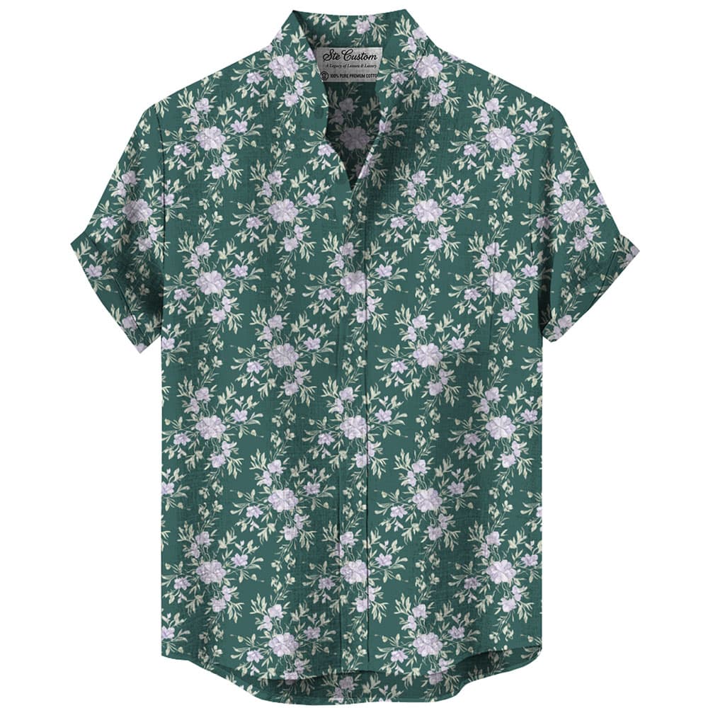Ste™ Botanical Heritage Custom Premium Stand Collar Shirt 9
