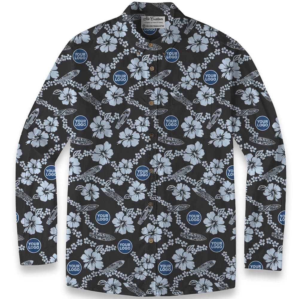 Ste™ Botanical Heritage Custom Premium Hawaiian LS Shirt 4