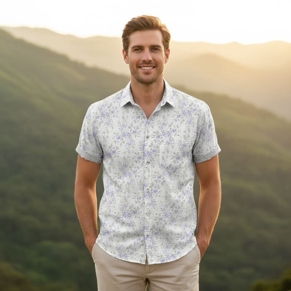 Ste™ Botanical Heritage Custom Premium Stand Collar Shirt 0