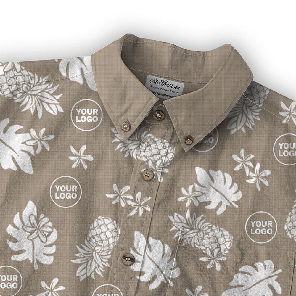 Ste™ Signature Pineapple Premium Hawaiian Long Sleeve Shirt 4